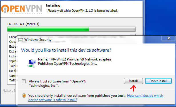 openvpn client windows